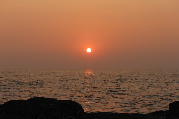 couché de soleil, Inde